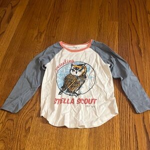 Stella McCartney Girl’s Owl Long Sleeve Tee Size 6
